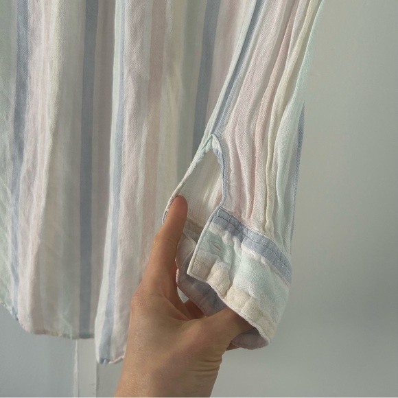 RAILS Rainbow Pastel Button down Cotton shirt szS - Picture 8 of 8